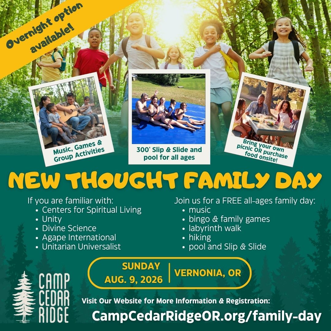 New Thought Family Day is Sunday, August 9, 2026